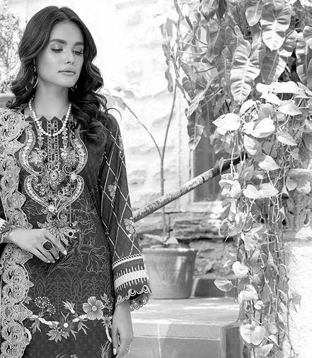 Eid Dress For Womens - Pakistani Embroidered Lawn Ramadan Partywear Festival Suits Readymade Partywear Eid Suit In Large Size