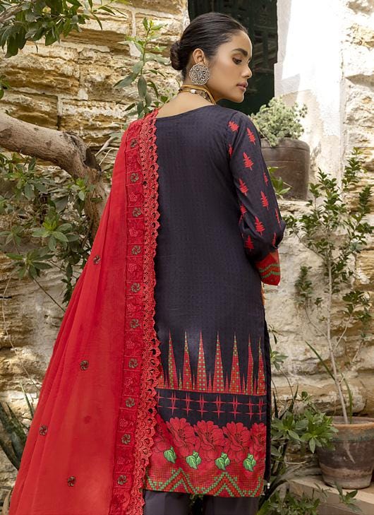 Eid Dress For Womens - Pakistani Embroidered Lawn Ramadan Partywear Festival Suits Readymade Partywear Eid Suit In Large Size