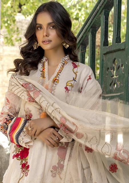 Eid Dress For Womens - Pakistani Embroidered Lawn Ramadan Partywear Festival Suits Readymade Partywear Eid Suit In Large Size