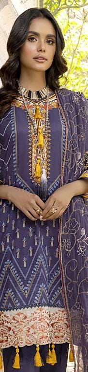 Eid Dress For Womens - Pakistani Embroidered Lawn Ramadan Partywear Festival Suits Readymade Partywear Eid Suit In Large Size