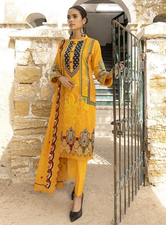 Eid Dress For Womens - Pakistani Embroidered Lawn Ramadan Partywear Festival Suits Readymade Partywear Eid Suit In Large Size