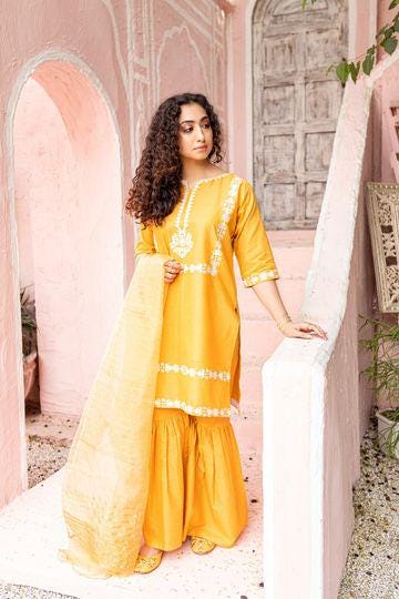 New Wedding Partywear Gharara Dress Pakistani Branded Designer Dress Readymade Partywear Eid Suit Luxury Eid Partywear Dress Lawn Garara