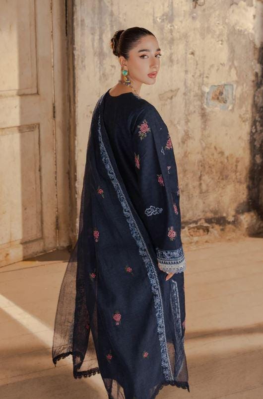Eid Dress For Womens - Pakistani Embroidered Lawn Ramadan Partywear Festival Suits Salwar Kameez Suit In Large Size By Rajbari