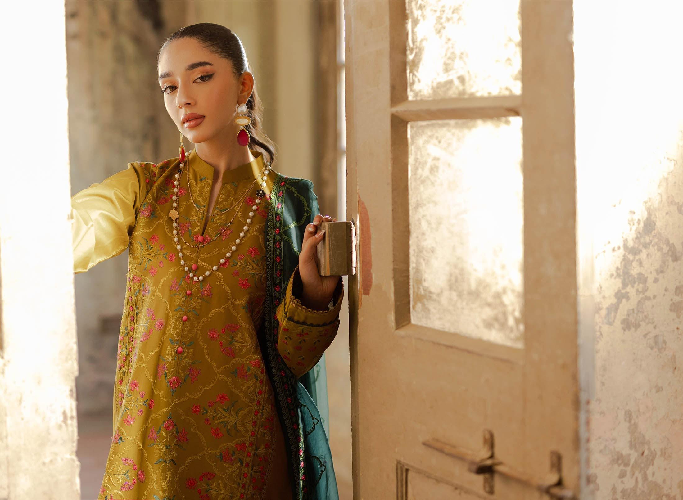 Eid Dress For Womens - Pakistani Embroidered Lawn Ramadan Partywear Festival Suits Salwar Kameez Suit In Large Size By Rajbari