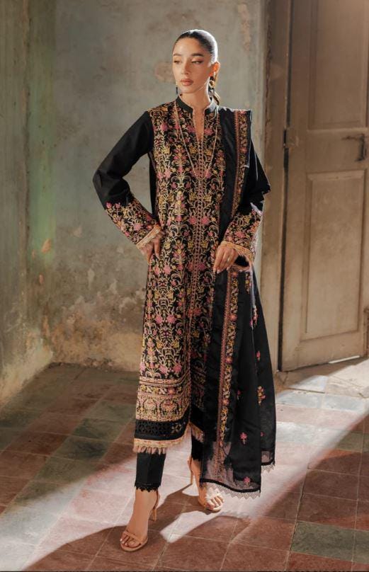 Eid Dress For Womens - Pakistani Embroidered Lawn Ramadan Partywear Festival Suits Salwar Kameez Suit In Large Size By Rajbari