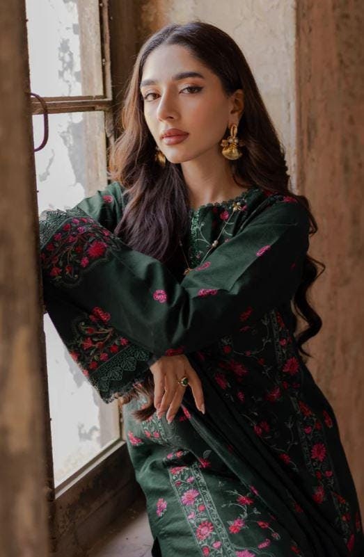 Eid Dress For Womens - Pakistani Embroidered Lawn Ramadan Partywear Festival Suits Salwar Kameez Suit In Large Size By Rajbari