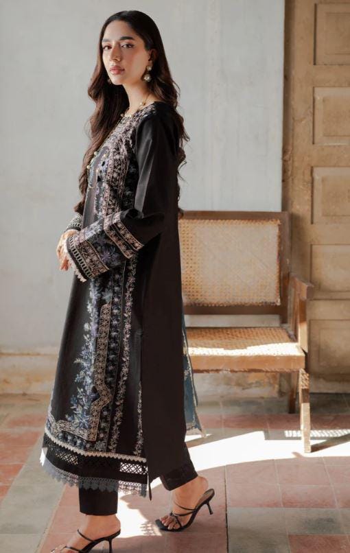 Eid Dress For Womens - Pakistani Embroidered Lawn Ramadan Partywear Festival Suits Salwar Kameez Suit In Large Size By Rajbari