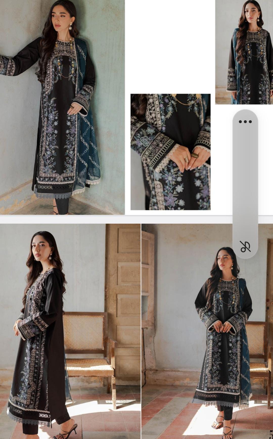 Eid Dress For Womens - Pakistani Embroidered Lawn Ramadan Partywear Festival Suits Salwar Kameez Suit In Large Size By Rajbari