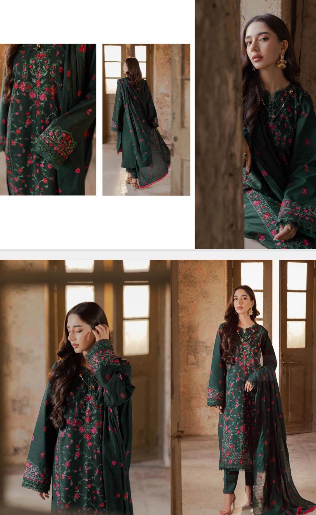 Eid Dress For Womens - Pakistani Embroidered Lawn Ramadan Partywear Festival Suits Salwar Kameez Suit In Large Size By Rajbari
