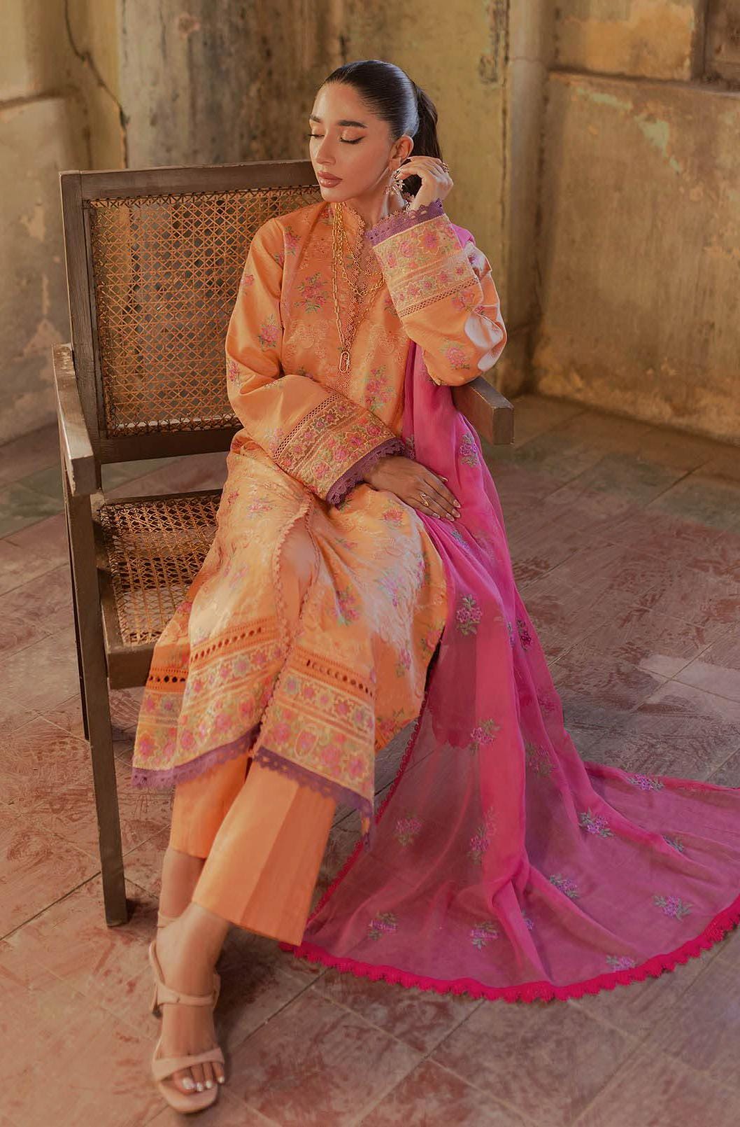 Eid Dress For Womens - Pakistani Embroidered Lawn Ramadan Partywear Festival Suits Salwar Kameez Suit In Large Size By Rajbari