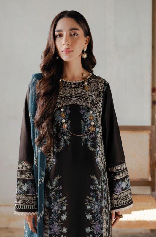 Eid Dress For Womens - Pakistani Embroidered Lawn Ramadan Partywear Festival Suits Salwar Kameez Suit In Large Size By Rajbari