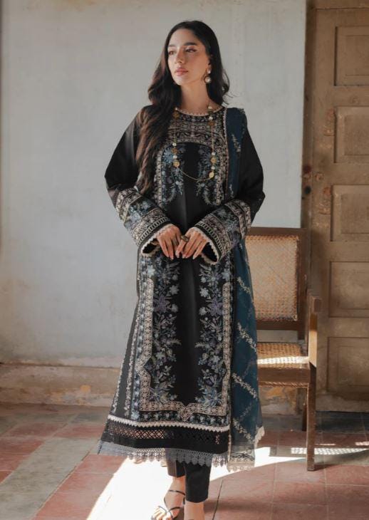 Eid Dress For Womens - Pakistani Embroidered Lawn Ramadan Partywear Festival Suits Salwar Kameez Suit In Large Size By Rajbari