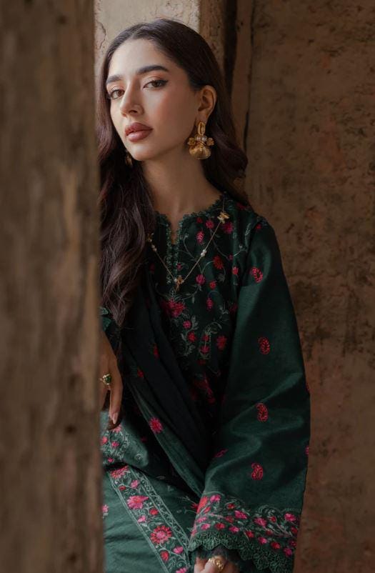Eid Dress For Womens - Pakistani Embroidered Lawn Ramadan Partywear Festival Suits Salwar Kameez Suit In Large Size By Rajbari