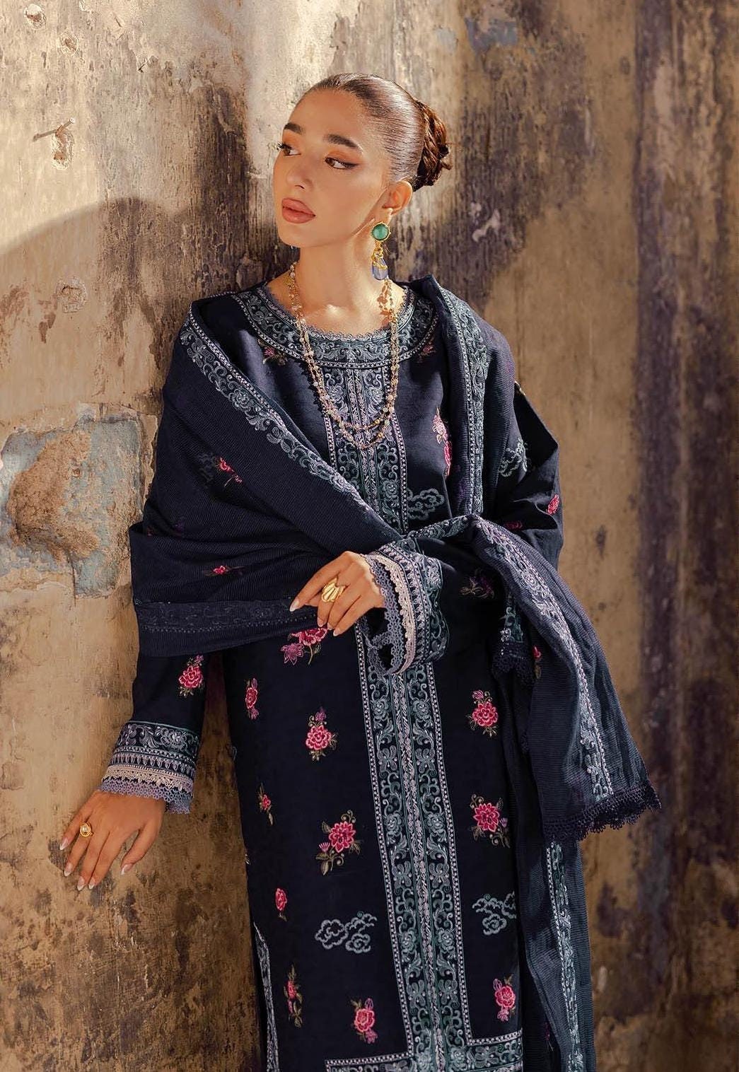 Eid Dress For Womens - Pakistani Embroidered Lawn Ramadan Partywear Festival Suits Salwar Kameez Suit In Large Size By Rajbari