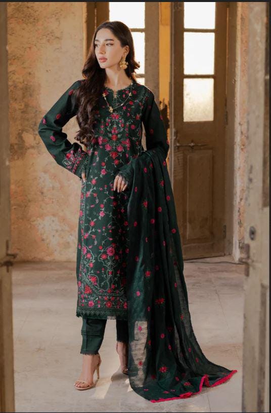 Eid Dress For Womens - Pakistani Embroidered Lawn Ramadan Partywear Festival Suits Salwar Kameez Suit In Large Size By Rajbari