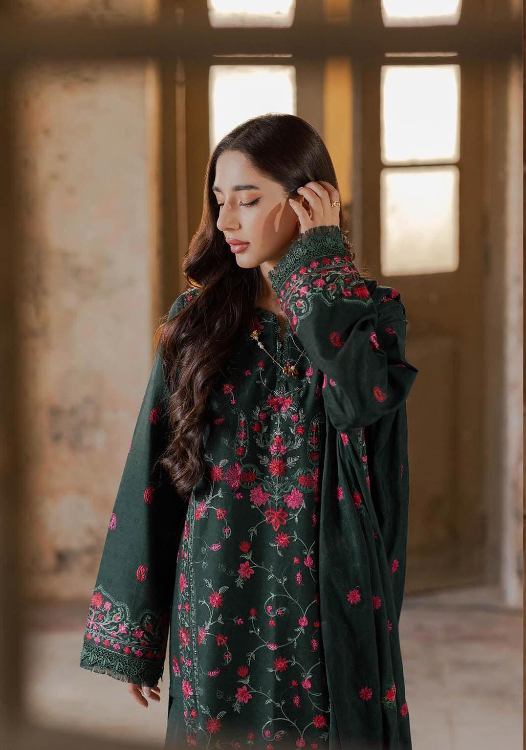 Eid Dress For Womens - Pakistani Embroidered Lawn Ramadan Partywear Festival Suits Salwar Kameez Suit In Large Size By Rajbari