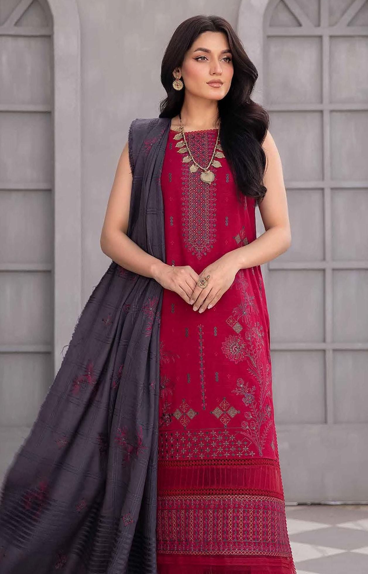 Eid Dress For Womens - Pakistani Embroidered Leather Peach Ramadan Partywear Festival Suits Salwar Kameez Suit In Large Size
