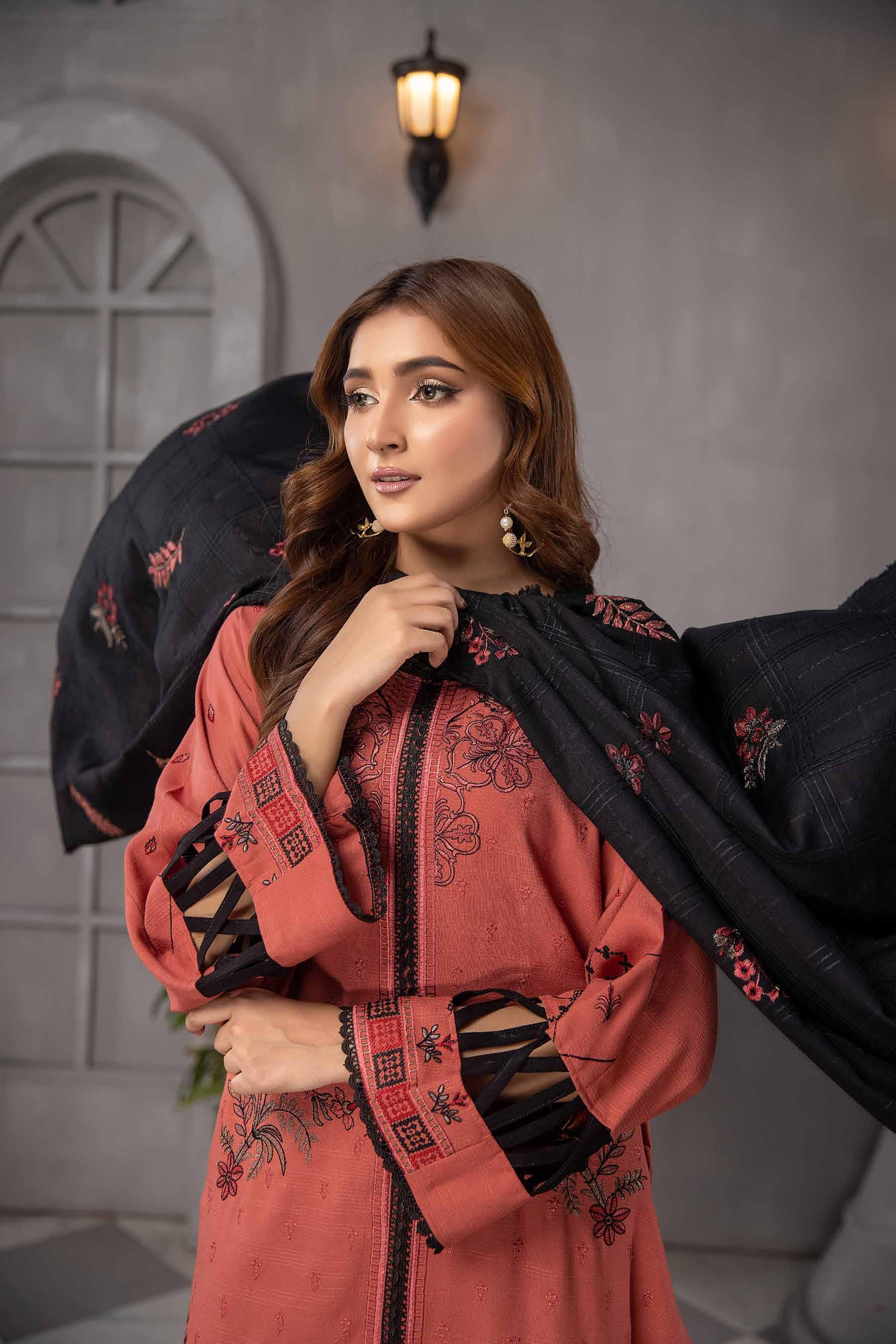 Eid Dress For Womens - Pakistani Embroidered Leather Peach Ramadan Partywear Festival Suits Salwar Kameez Suit In Large Size
