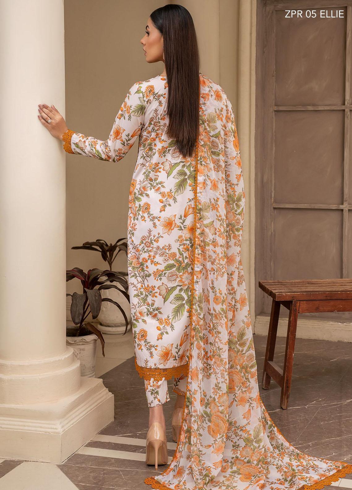 Eid Dress For Womens - Pakistani Printed Lawn Ramadan Partywear Festival Suits Georgette Printed Silk Dress In Medium Size