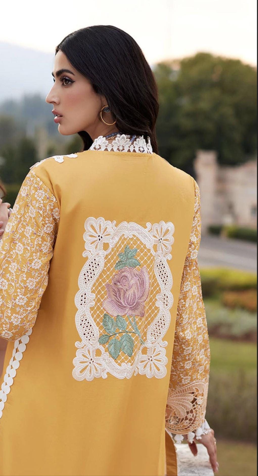 Eid Dress For Womens - Pakistani Embroidered Lawn Ramadan Partywear Festival Suits Salwar Kameez Suit In Medium Size By Mushq