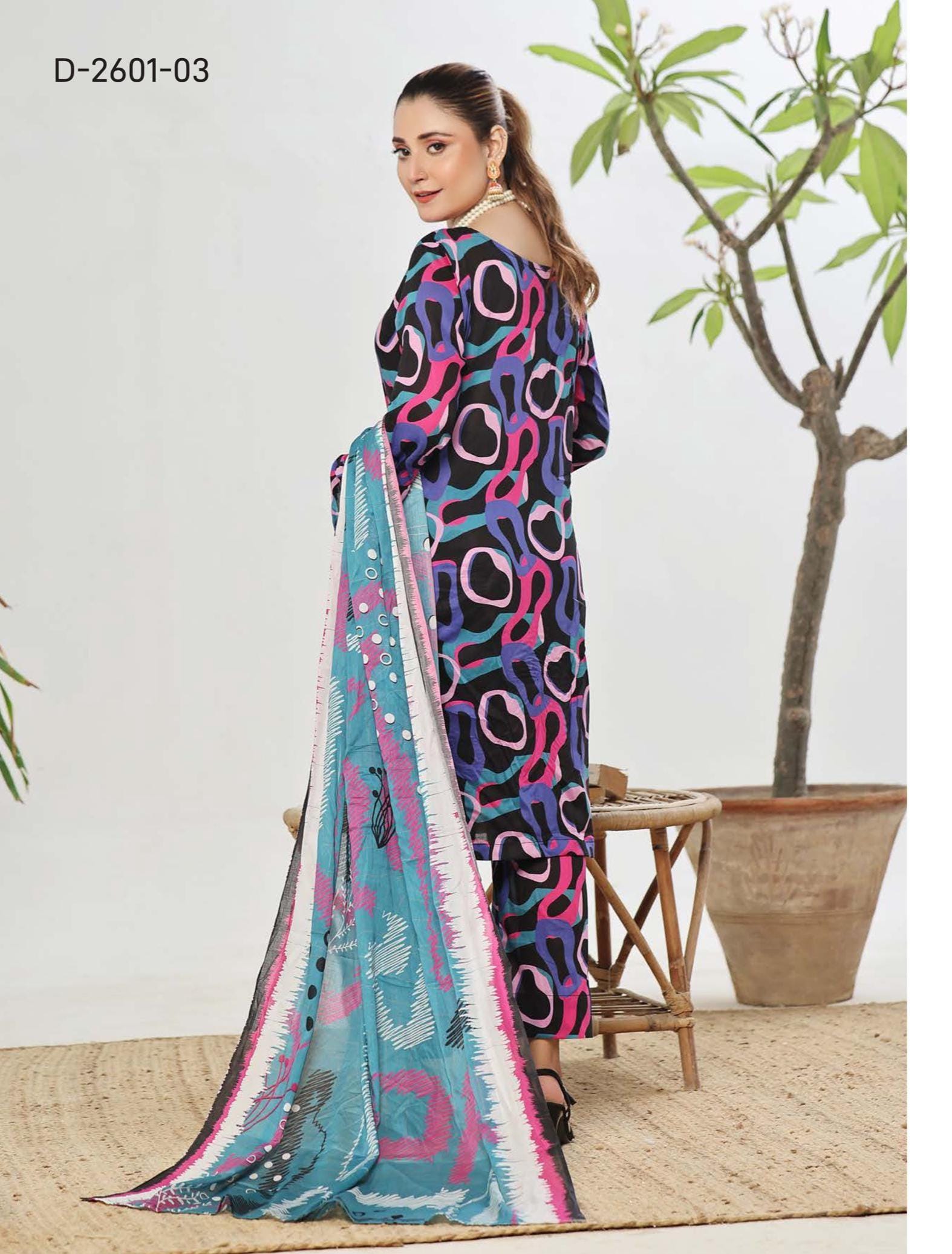 Eid Dress For Womens - Pakistani Embroidered Lawn Ramadan Partywear Festival Suits In Medium Size