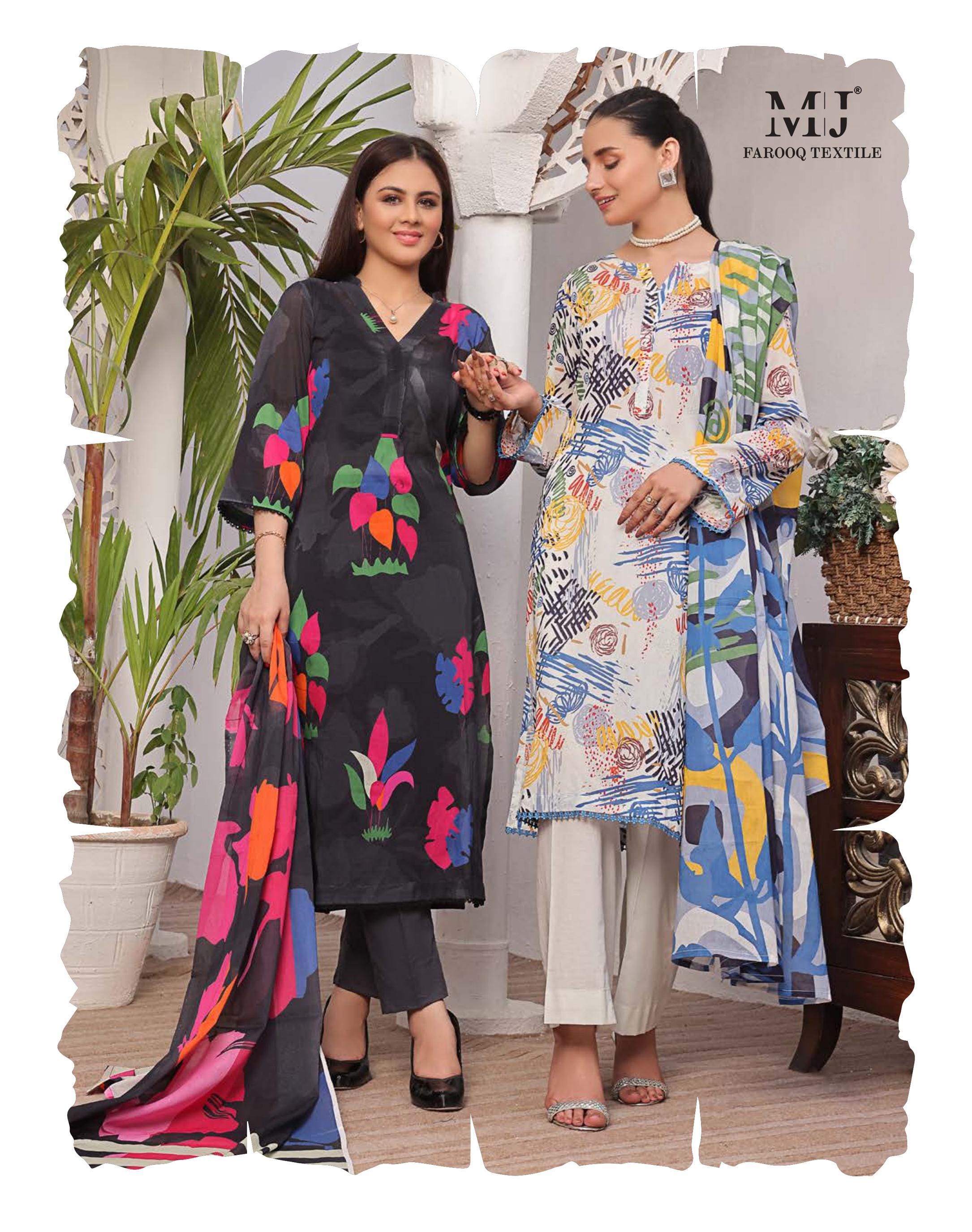 Eid Dress For Womens - Pakistani Embroidered Lawn Ramadan Partywear Festival Suits In Medium Size