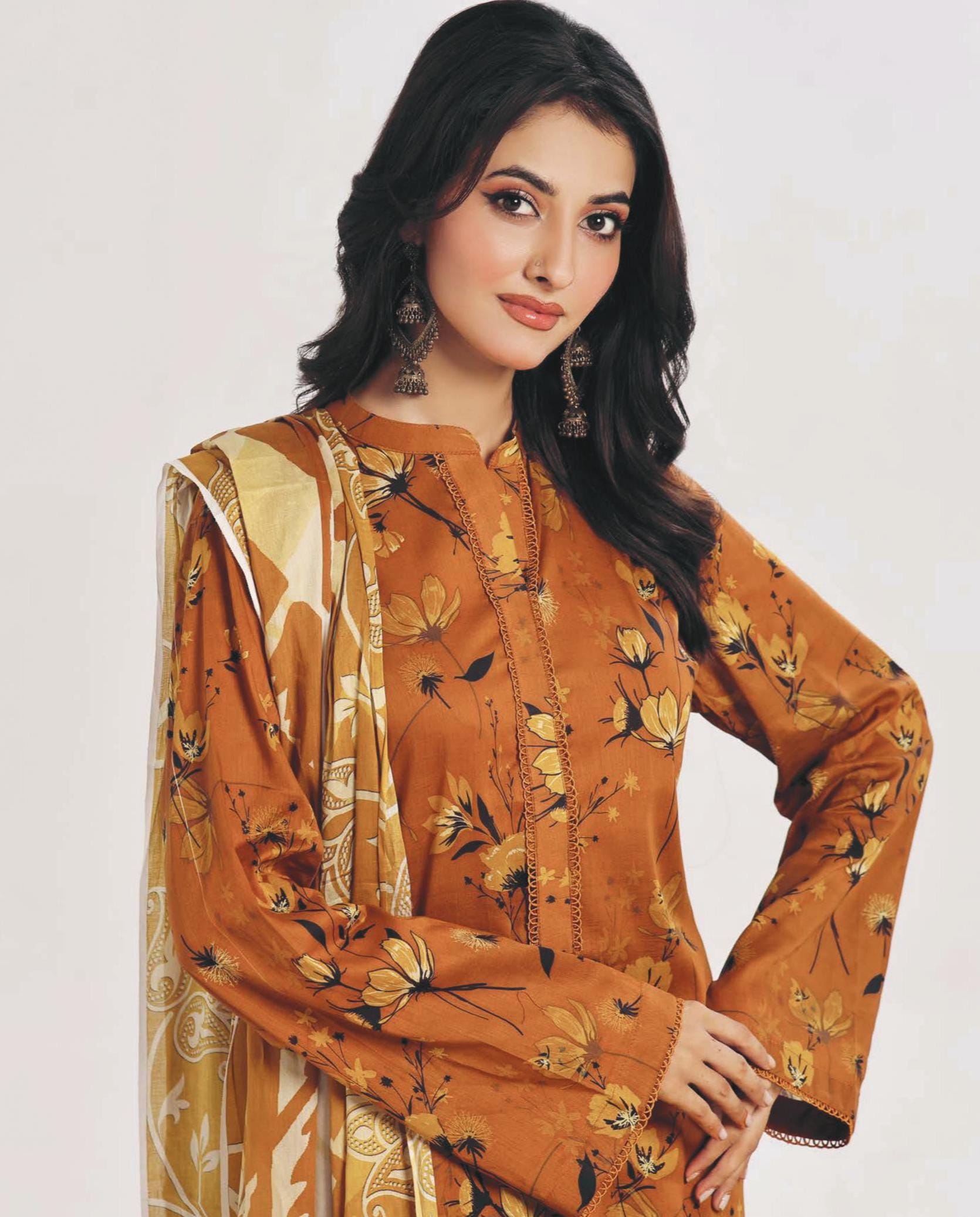 Eid Dress For Womens - Pakistani Embroidered Lawn Ramadan Partywear Festival Suits In Medium Size