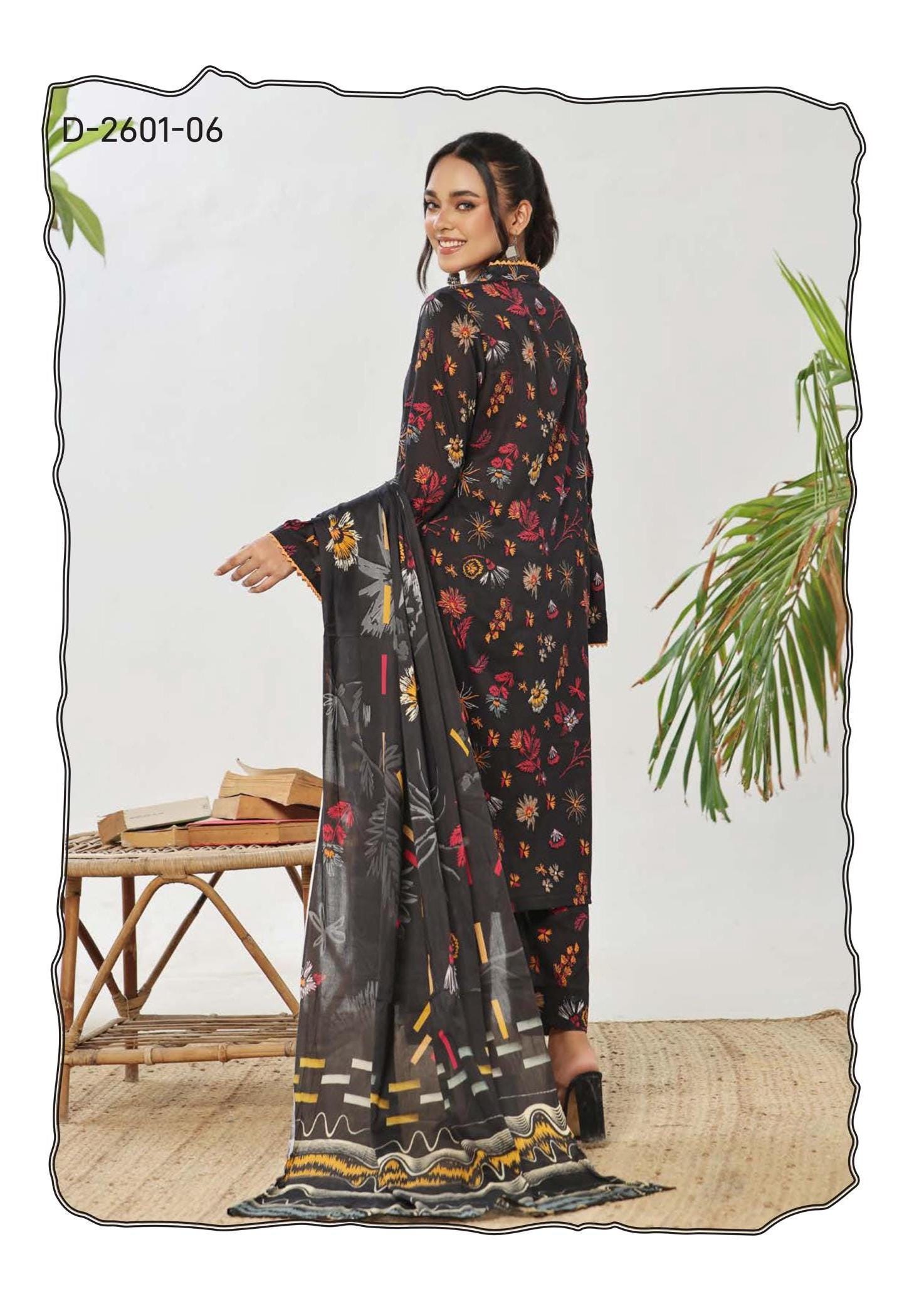 Eid Dress For Womens - Pakistani Embroidered Lawn Ramadan Partywear Festival Suits In Medium Size