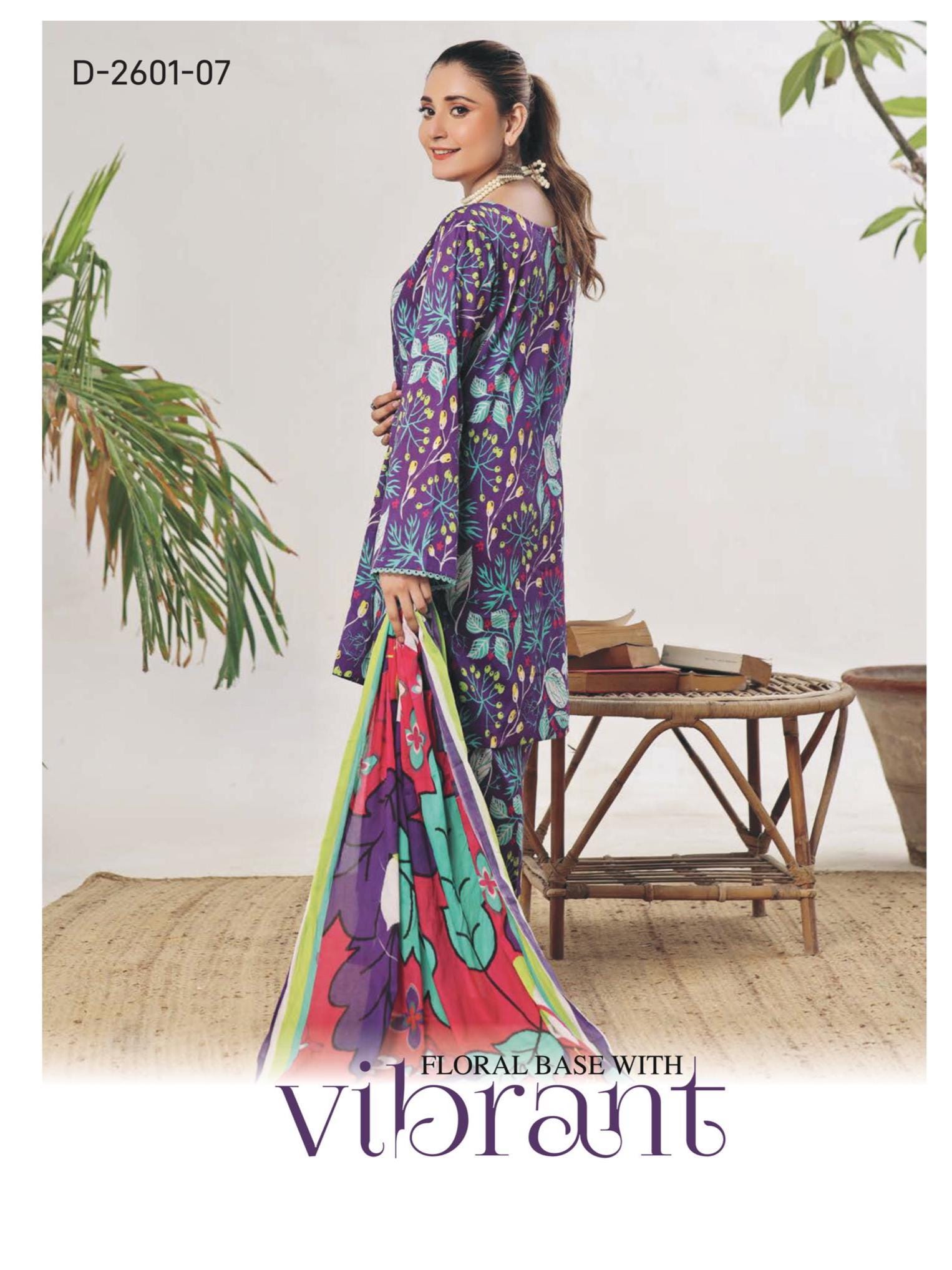 Eid Dress For Womens - Pakistani Embroidered Lawn Ramadan Partywear Festival Suits In Medium Size