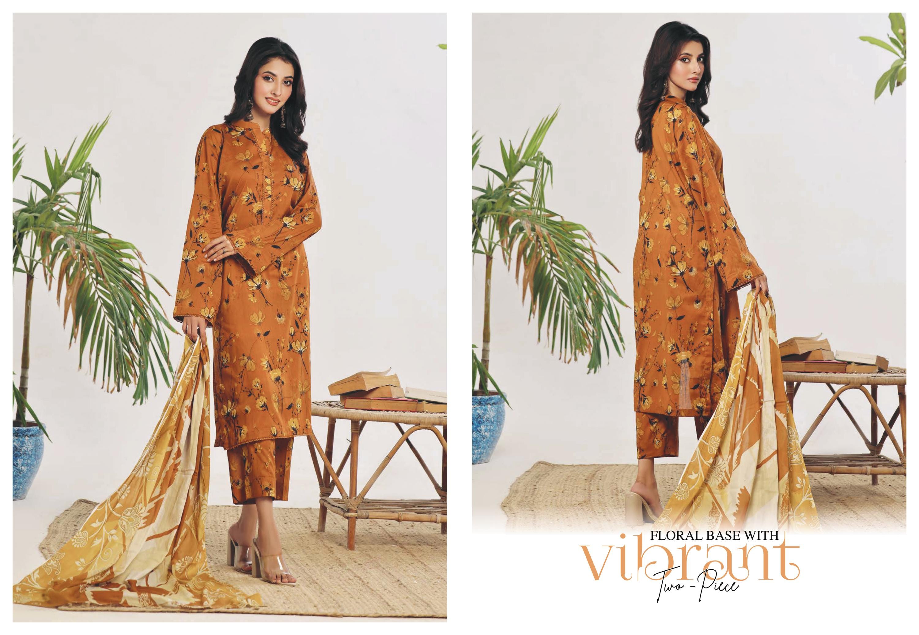 Eid Dress For Womens - Pakistani Embroidered Lawn Ramadan Partywear Festival Suits In Medium Size