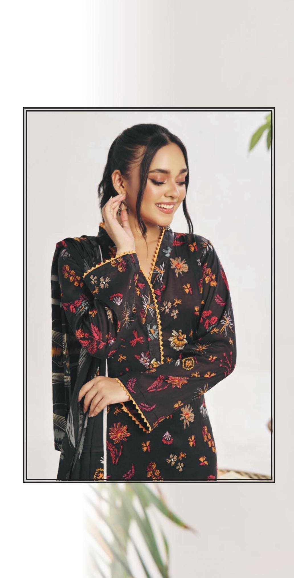 Eid Dress For Womens - Pakistani Embroidered Lawn Ramadan Partywear Festival Suits In Medium Size