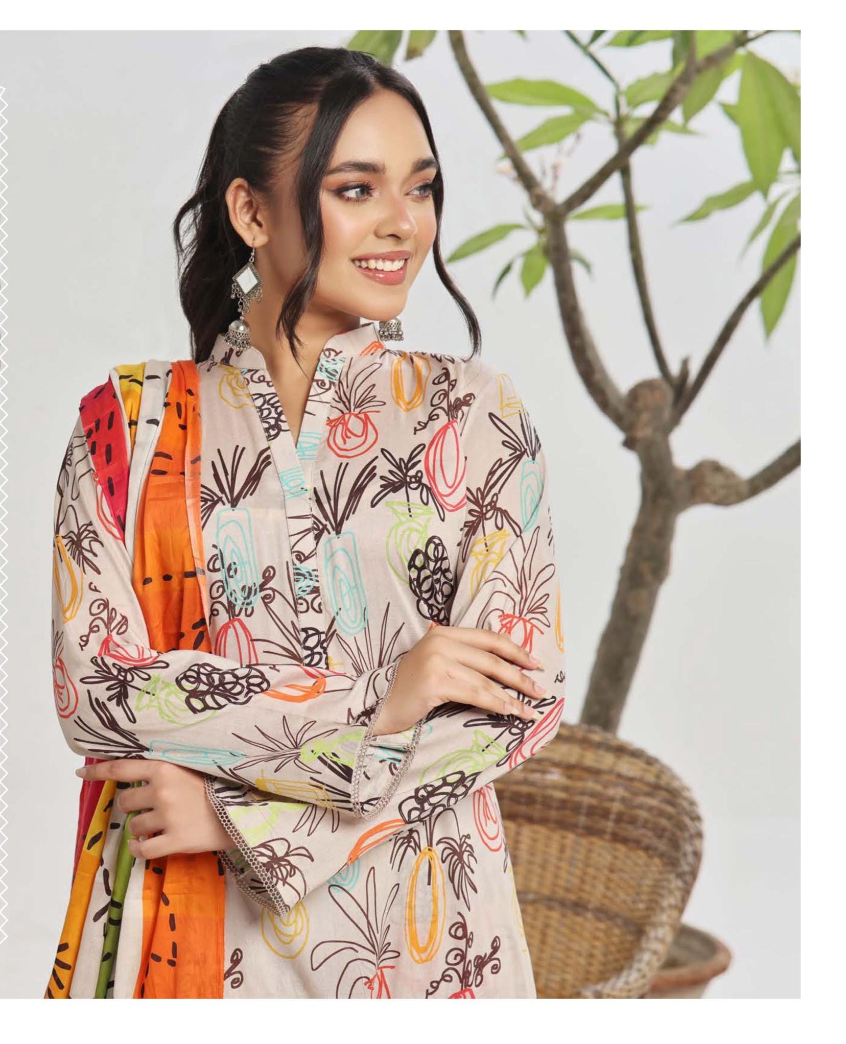 Eid Dress For Womens - Pakistani Embroidered Lawn Ramadan Partywear Festival Suits In Medium Size