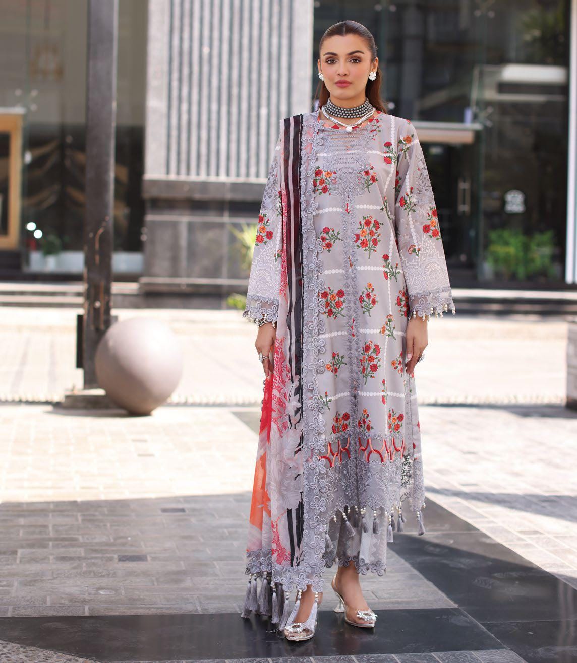 Eid Dress For Womens - Pakistani Embroidered Ramadan Partywear Festival Suits In Large Size