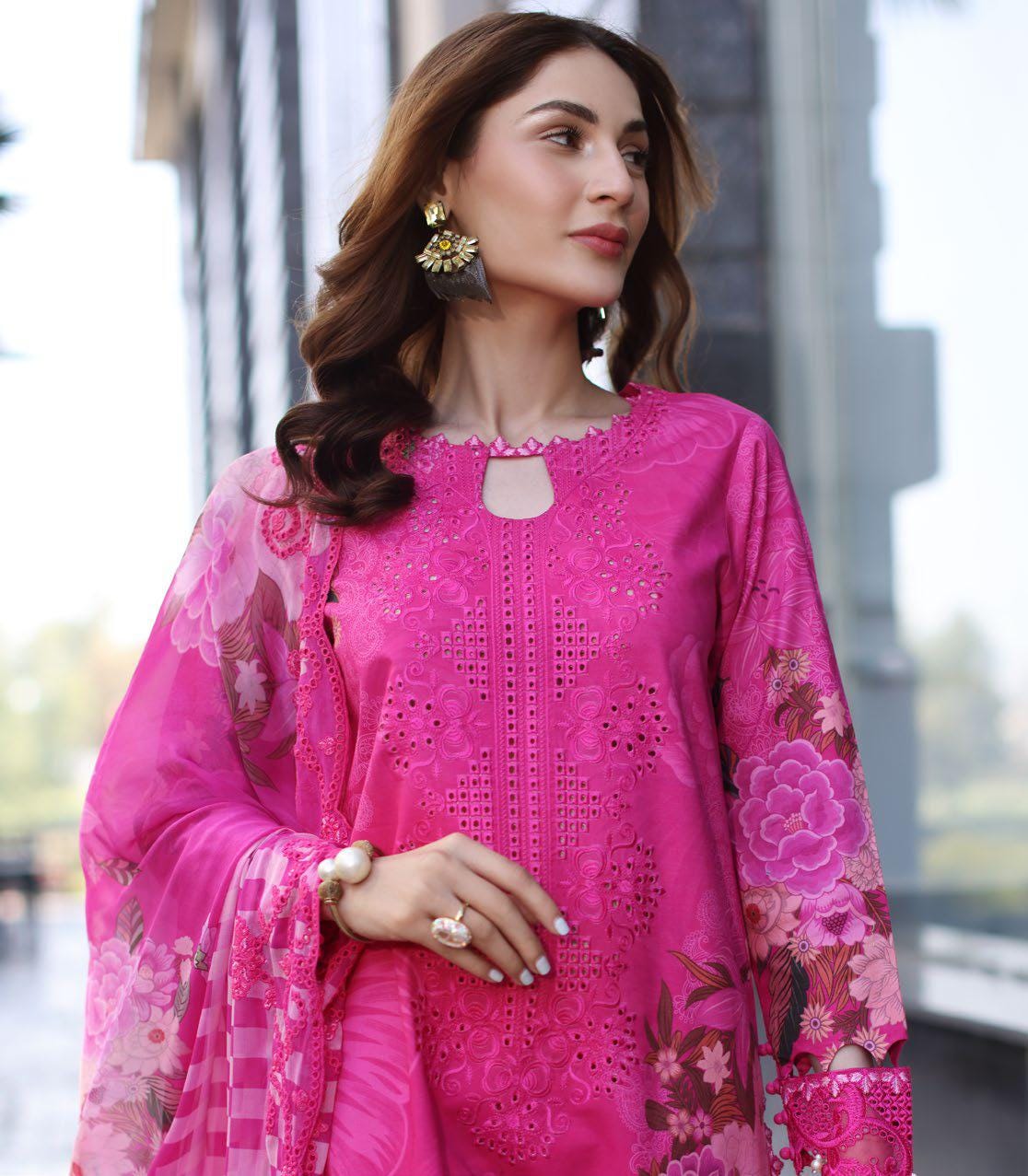 Eid Dress For Womens - Pakistani Embroidered Ramadan Partywear Festival Suits In Large Size