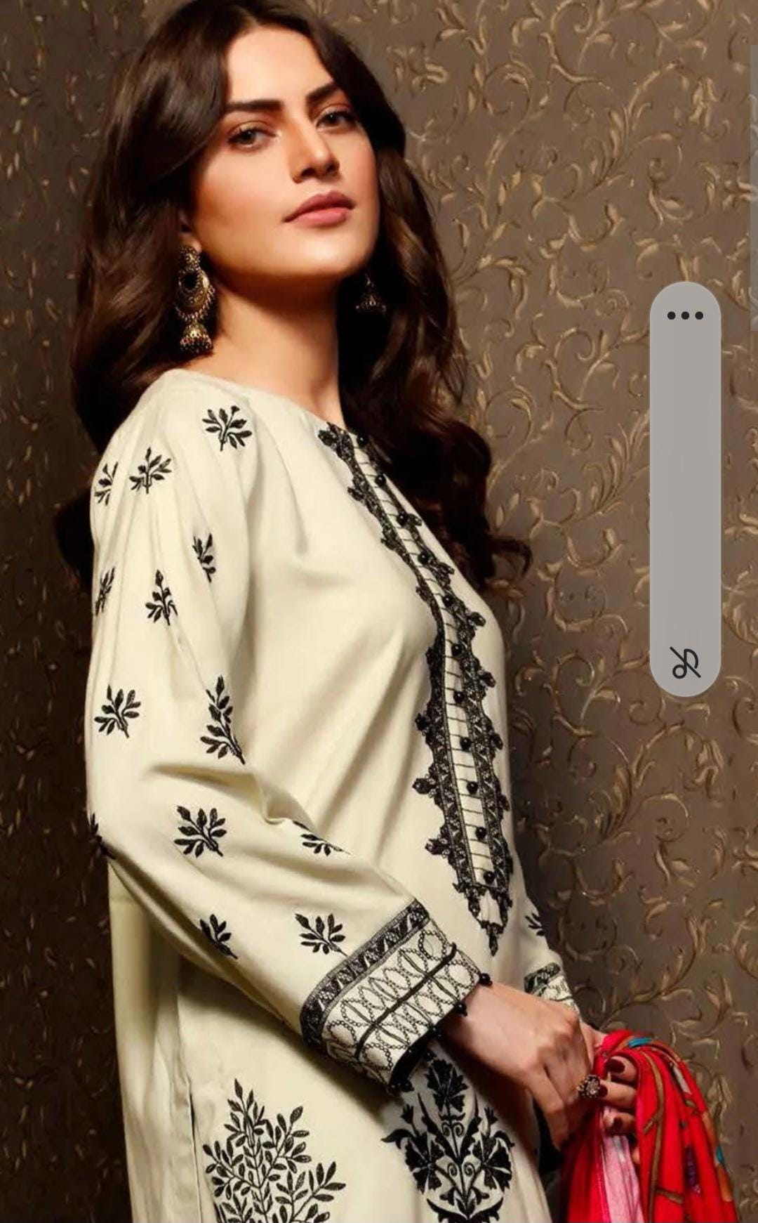 Eid Dress For Womens - Pakistani Embroidered Lawn Ramadan Partywear Festival Suits Salwar Kameez Suit In Medium Size