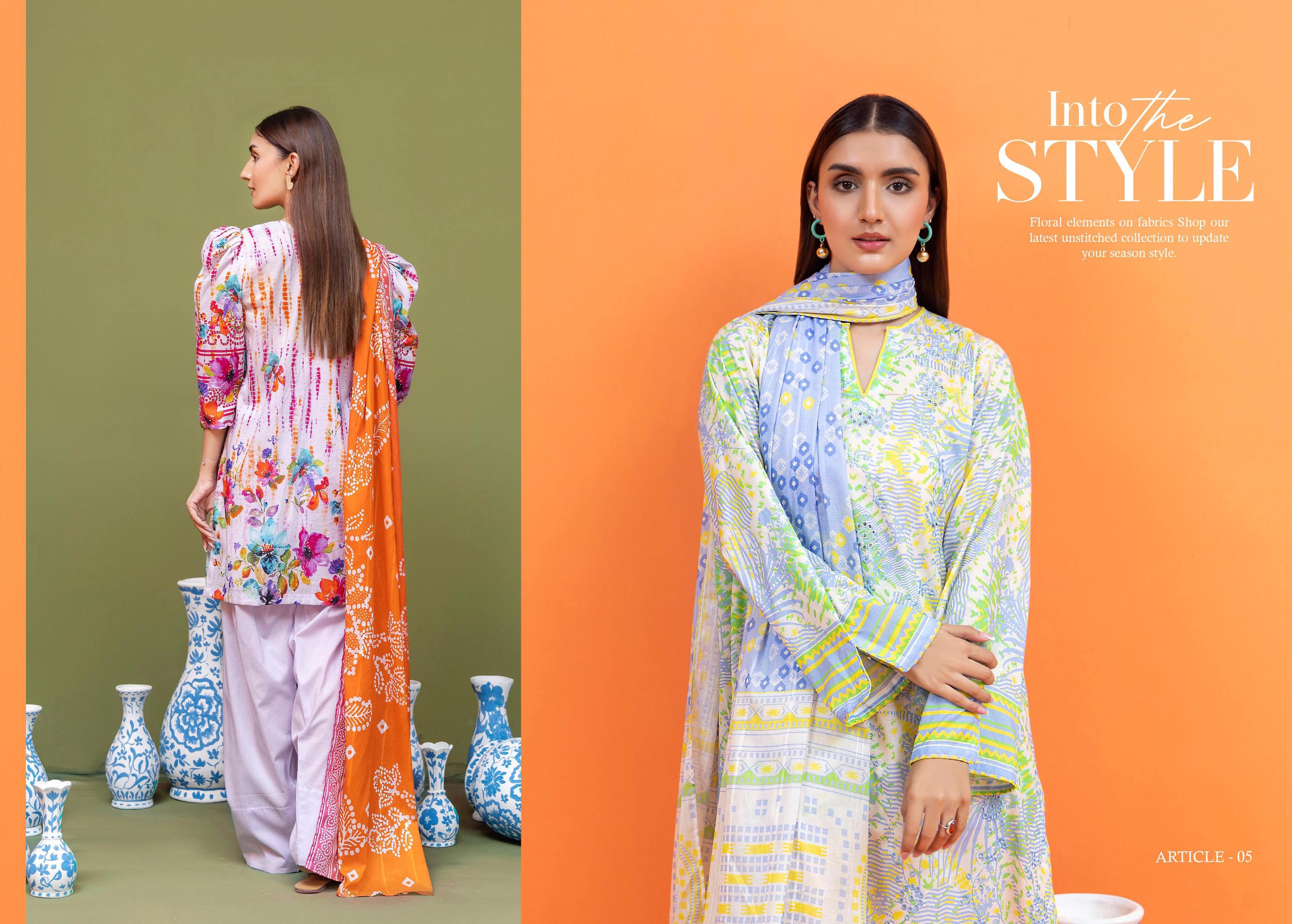 Eid Dress For Womens - Pakistani Embroidered Lawn Ramadan Partywear Festival Suits Salwar Kameez Suit In Medium Size