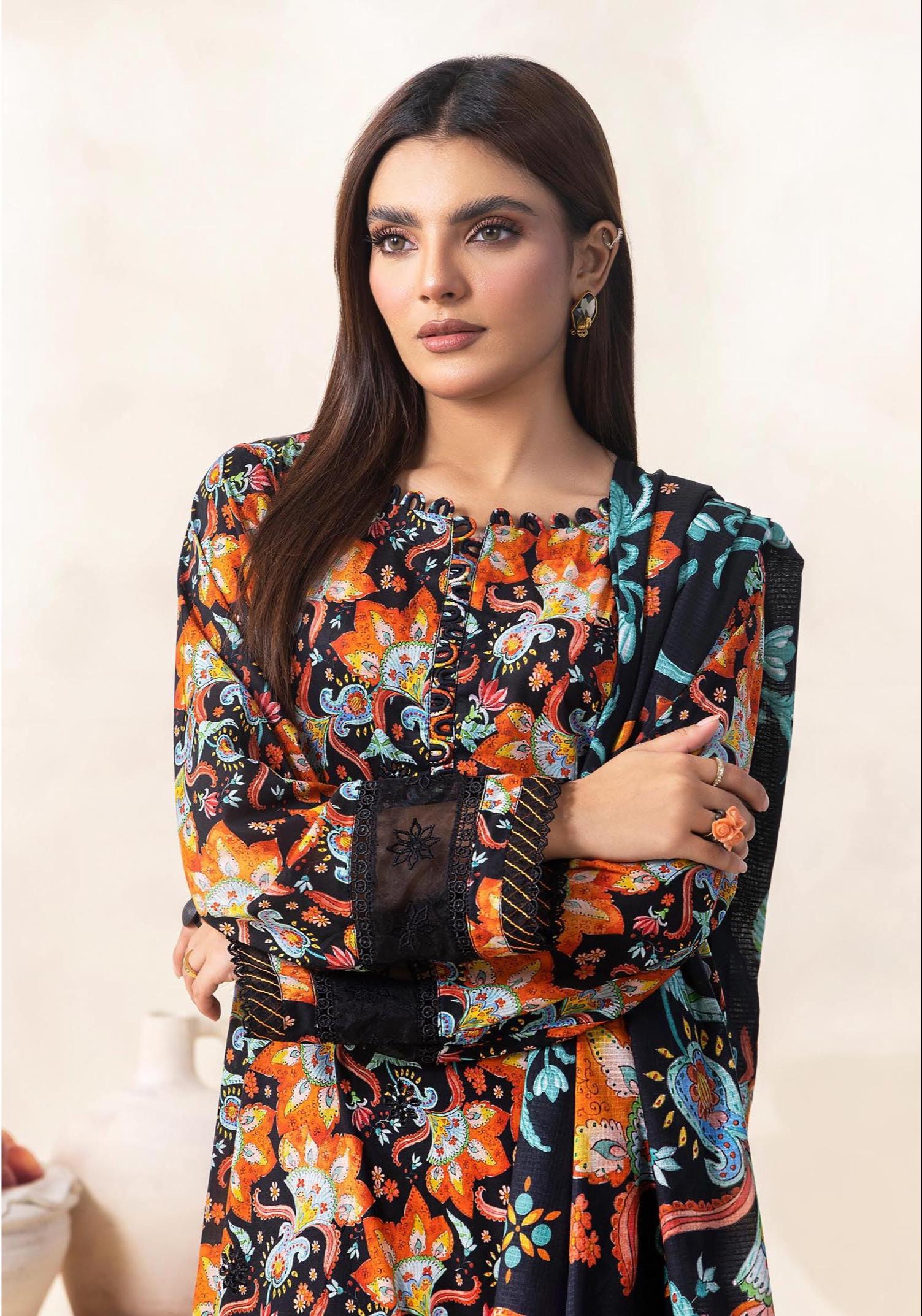 Eid Dress For Womens - Pakistani Embroidered Lawn Ramadan Partywear Festival Suits Salwar Kameez Suit In Medium Size