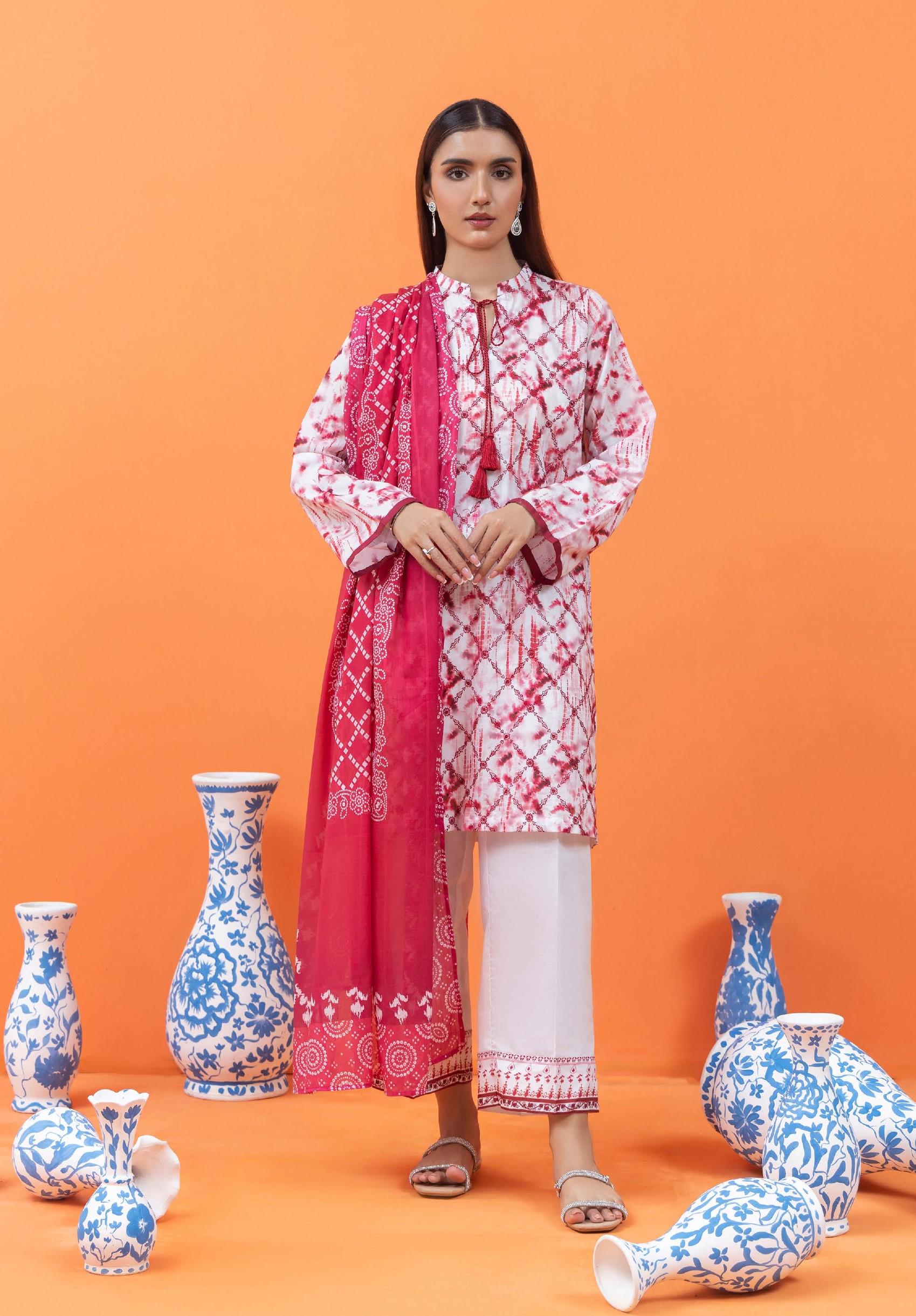 Eid Dress For Womens - Pakistani Embroidered Lawn Ramadan Partywear Festival Suits Salwar Kameez Suit In Medium Size
