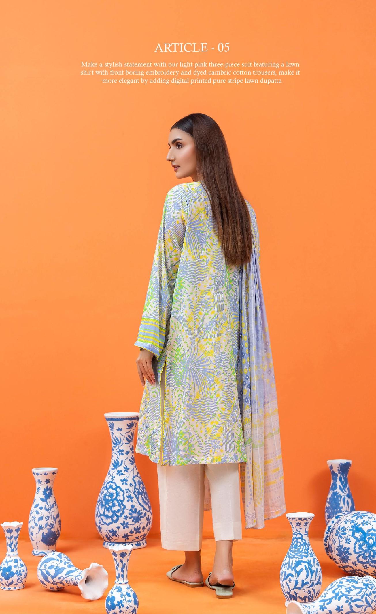 Eid Dress For Womens - Pakistani Embroidered Lawn Ramadan Partywear Festival Suits Salwar Kameez Suit In Medium Size