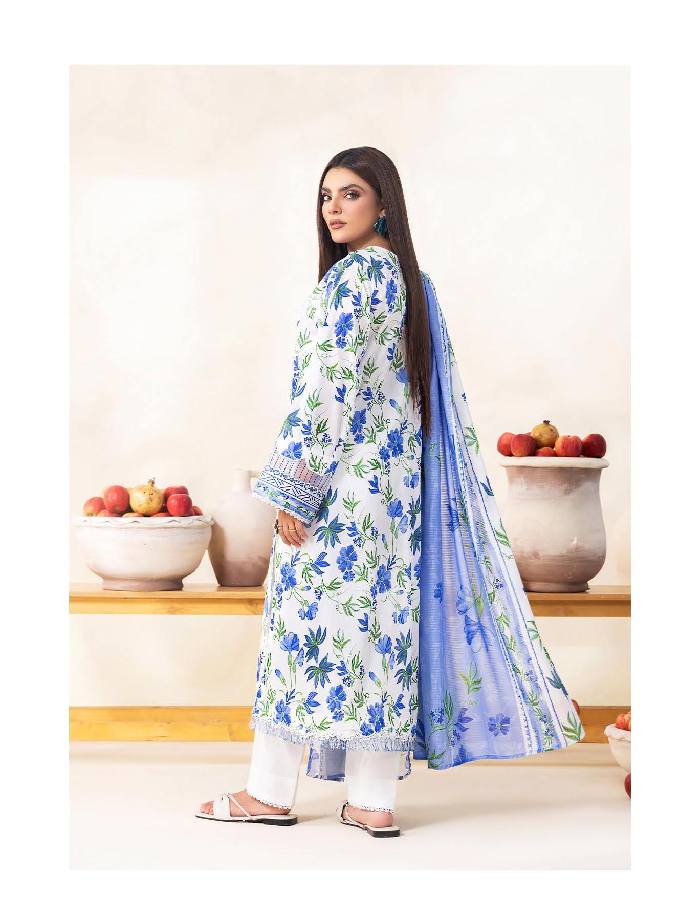 Eid Dress For Womens - Pakistani Embroidered Lawn Ramadan Partywear Festival Suits Salwar Kameez Suit In Medium Size