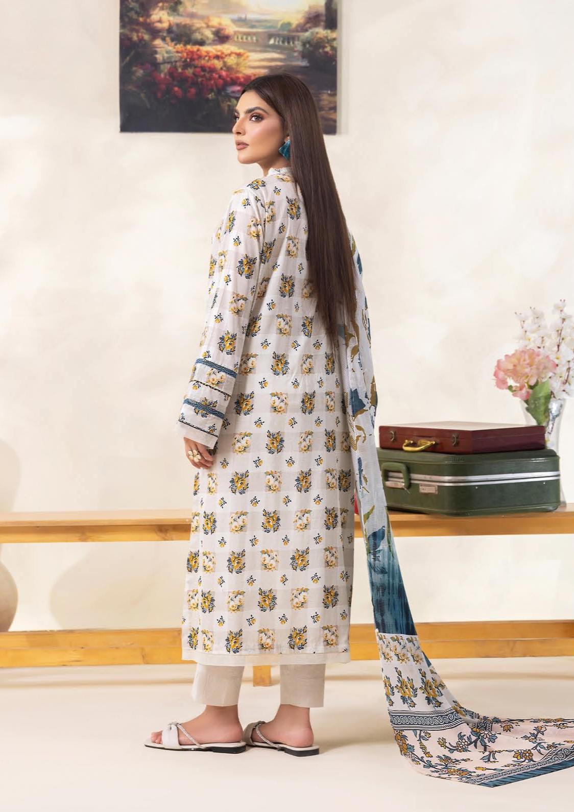Eid Dress For Womens - Pakistani Embroidered Lawn Ramadan Partywear Festival Suits Salwar Kameez Suit In Medium Size