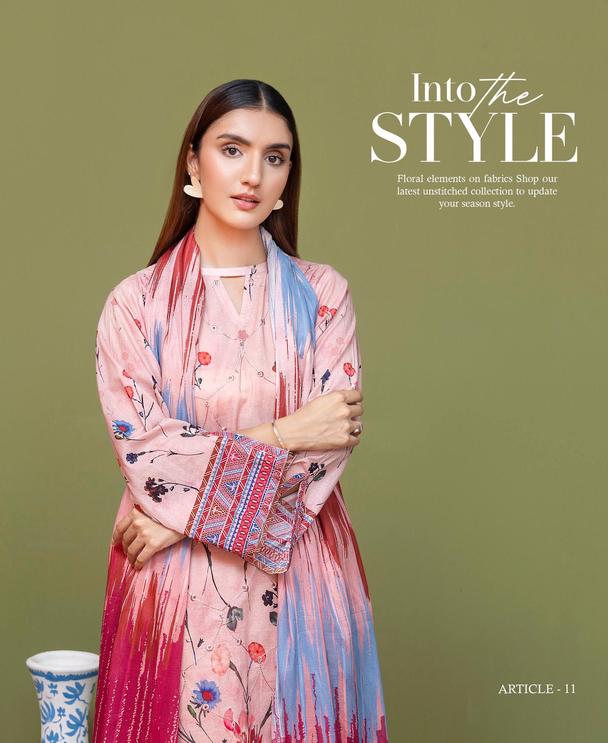 Eid Dress For Womens - Pakistani Embroidered Lawn Ramadan Partywear Festival Suits Salwar Kameez Suit In Medium Size
