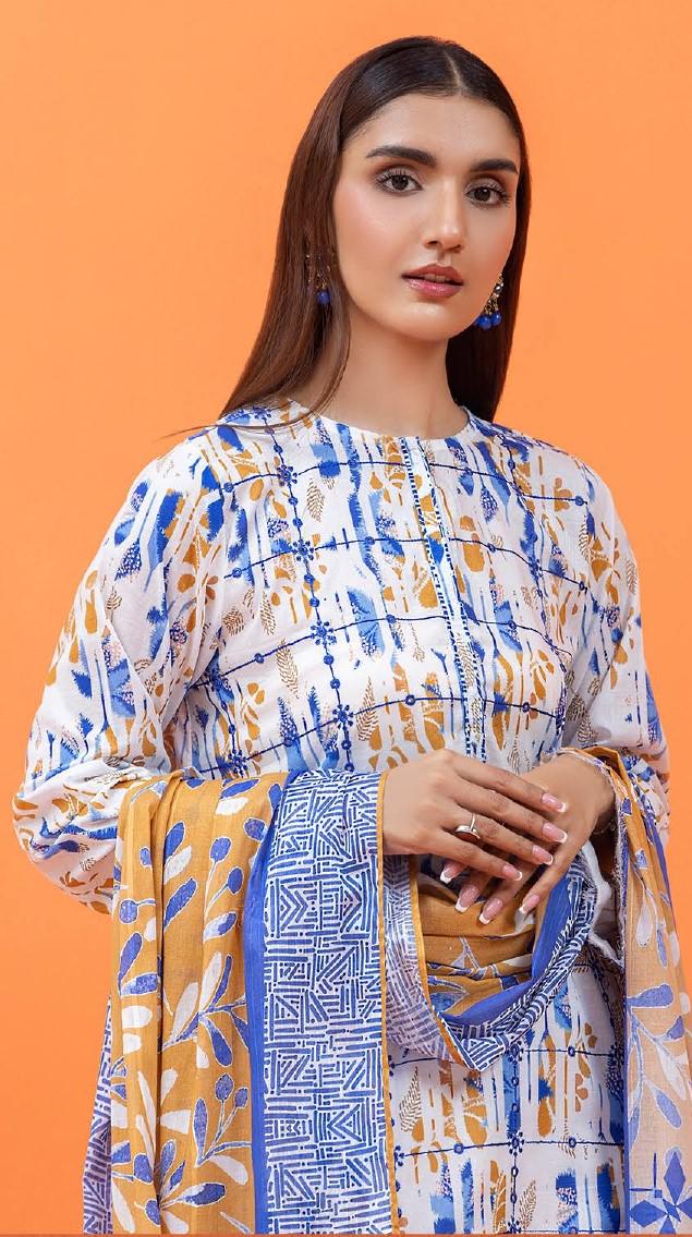 Eid Dress For Womens - Pakistani Embroidered Lawn Ramadan Partywear Festival Suits Salwar Kameez Suit In Medium Size