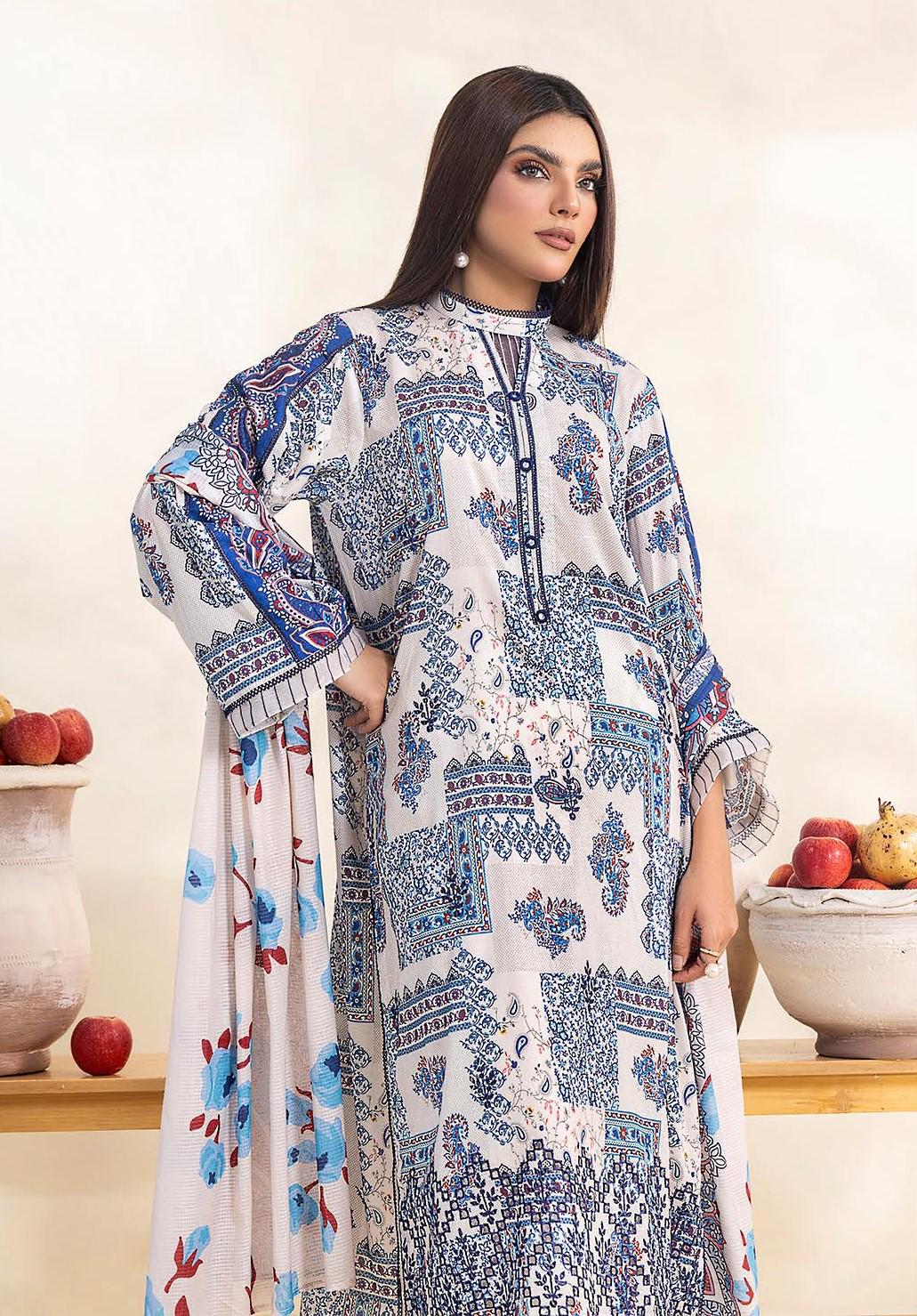 Eid Dress For Womens - Pakistani Embroidered Lawn Ramadan Partywear Festival Suits Salwar Kameez Suit In Medium Size