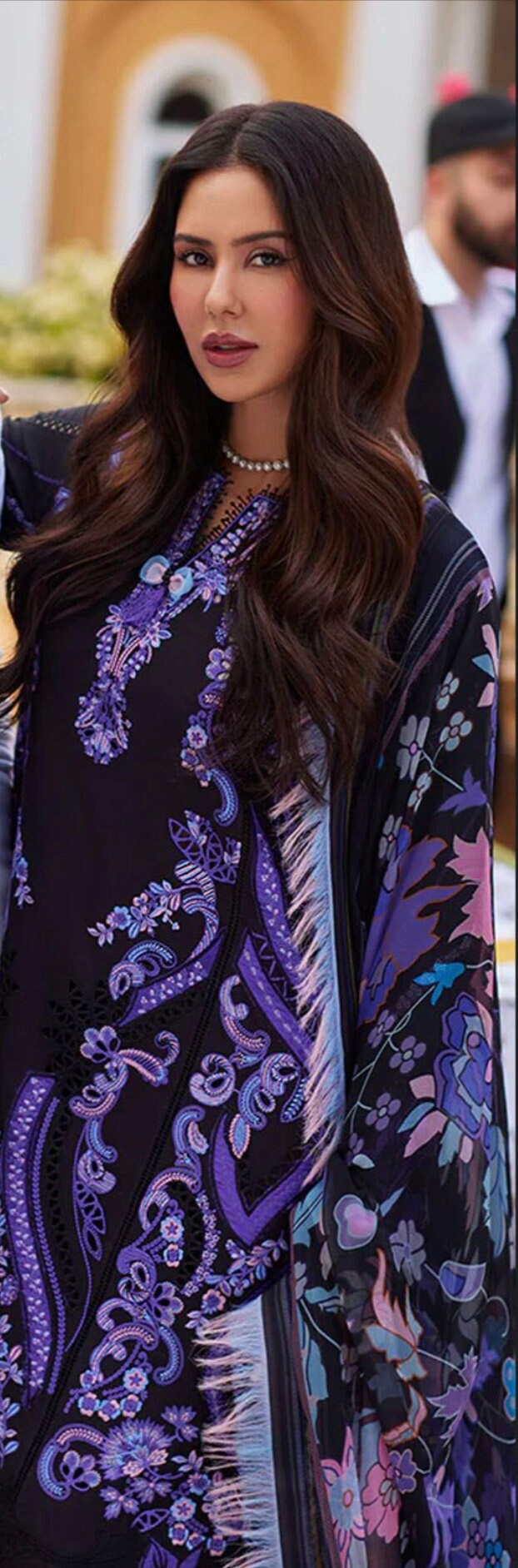 Eid Dress For Womens - Pakistani Embroidered Lawn Ramadan Partywear Festival Suits Salwar Kameez Suit In Medium Size