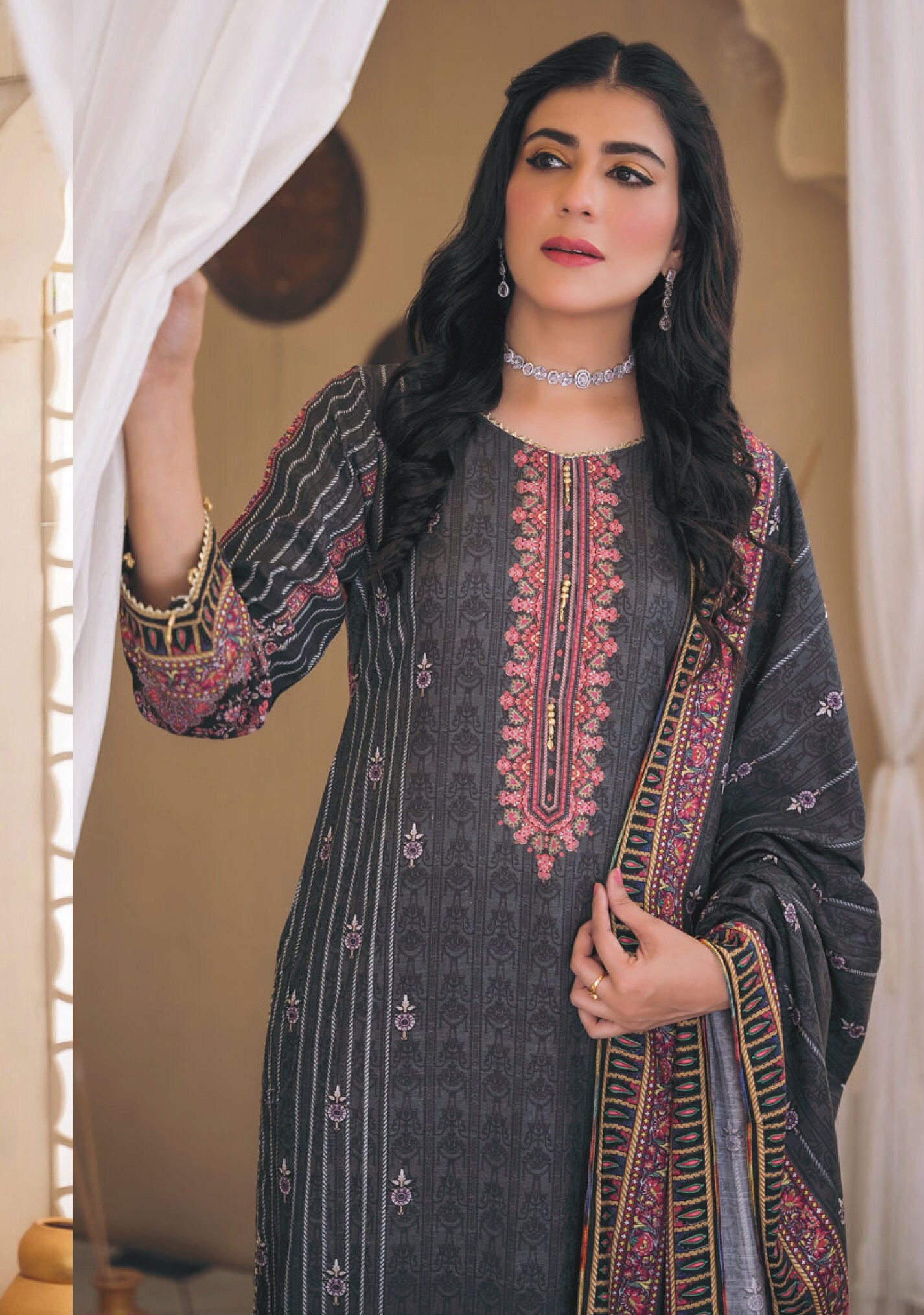 Eid Unstitched Partywear Eid Suit Pakistani Branded Designer Dress Salwar Kameez Suit Winterwear Linen Suit Unstitched Clothes for Women
