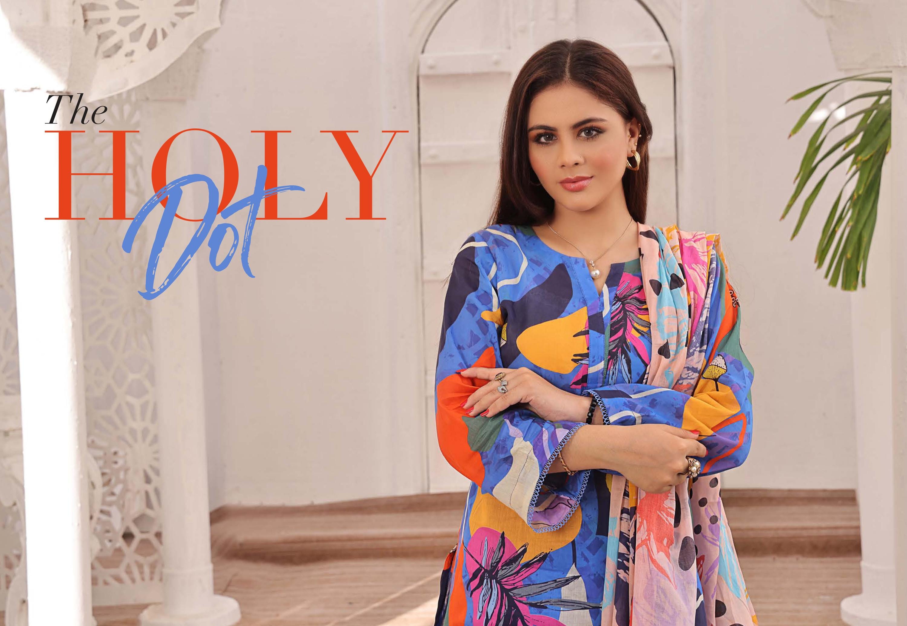 Eid Dress For Womens - Pakistani Printed Lawn Ramadan Partywear Festival Suits in Medium Size
