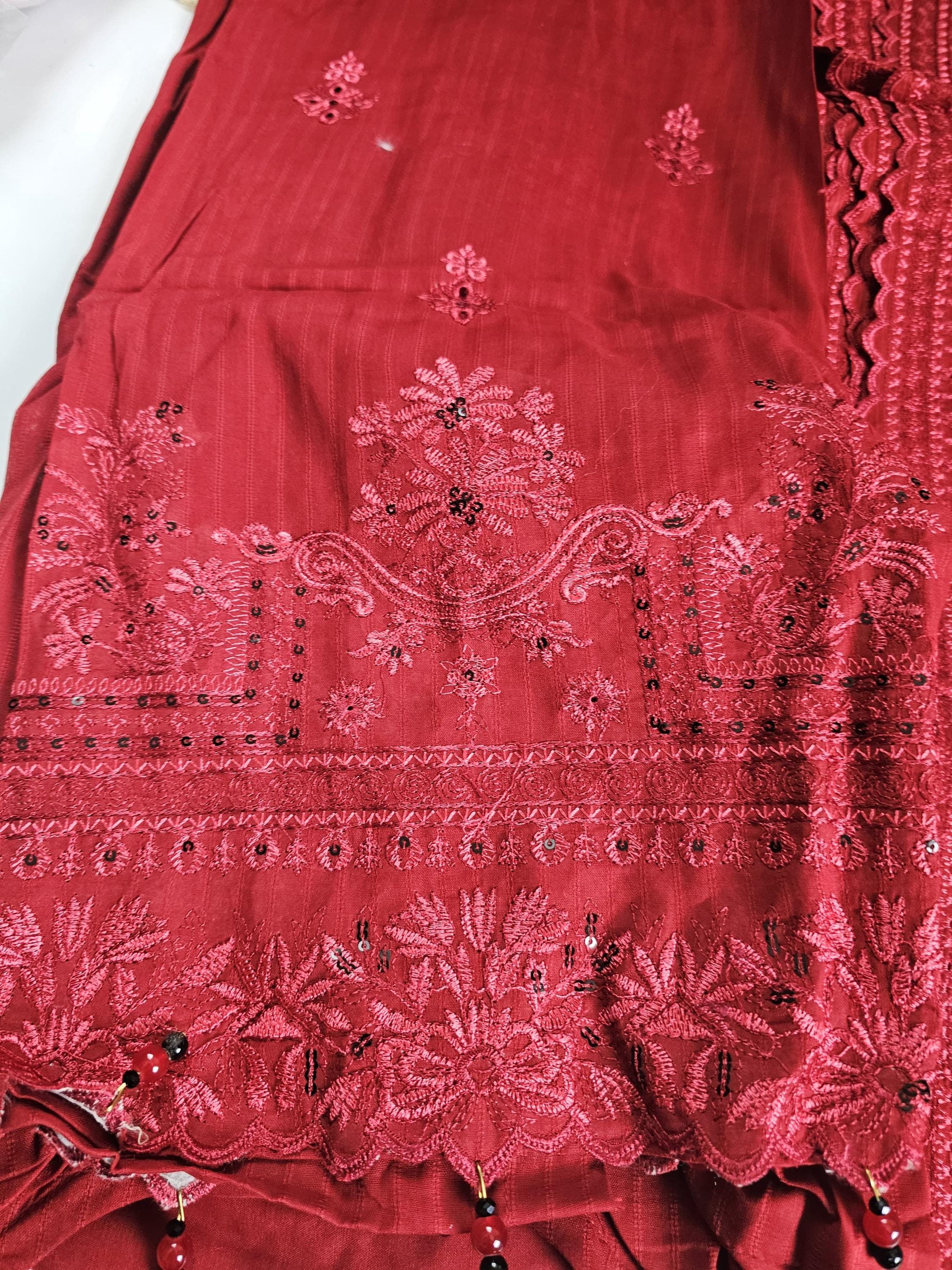 Eid Dress For Womens - Pakistani Embroidered Lawn Ramadan Partywear Festival Suits, Salwar Kameez Suit In  Large Size