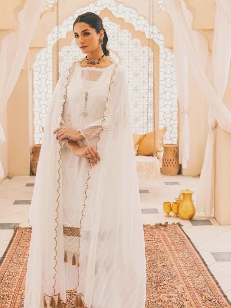 Eid Dress For Womens - Pakistani Embroidered Lawn Ramadan Partywear Festival Suits, Salwar Kameez Suit In  Large Size