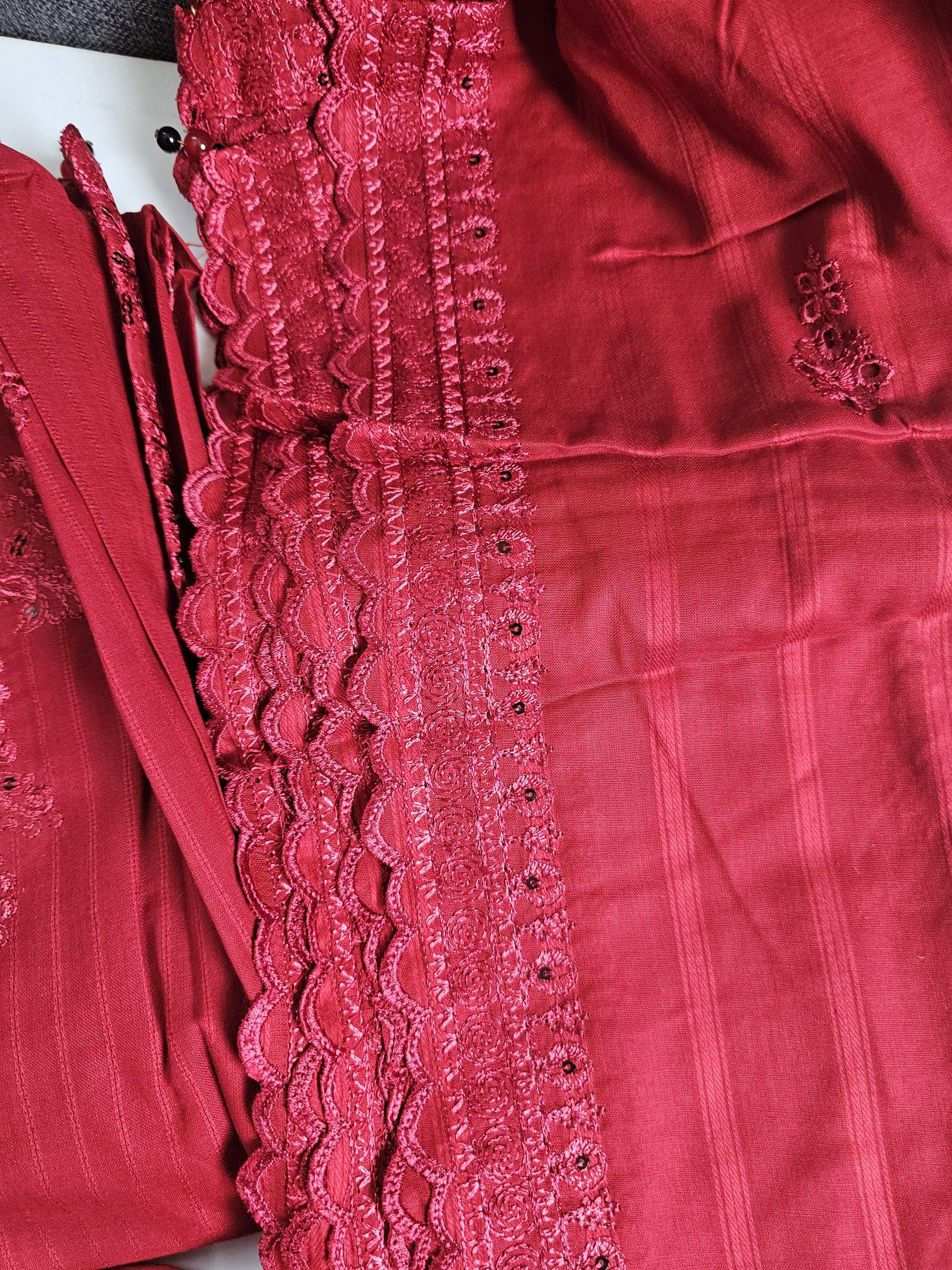 Eid Dress For Womens - Pakistani Embroidered Lawn Ramadan Partywear Festival Suits, Salwar Kameez Suit In  Large Size